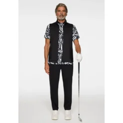 Dane Hybrid Strikket Zip Vest Herre Svart