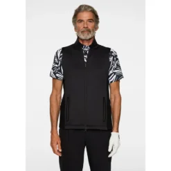 Dane Hybrid Strikket Zip Vest Herre Svart