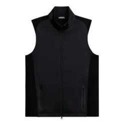 Dane Hybrid Strikket Zip Vest Herre Svart