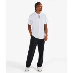 Evergreen Block Placket Pique Herre Hvit