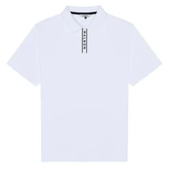 Evergreen Block Placket Pique Herre Hvit