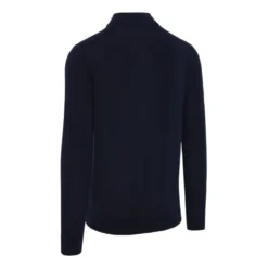 Merino Blend 1/4 Zip Genser Herre Navy