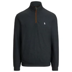 RLX Mesh Quarter Zip Pullover Herre Svart
