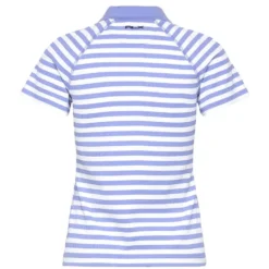 RLX Striped Cable Quarter Zip Pique Dame Blå/Hvit
