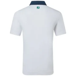 Star Geo Trim Pique Herre Hvit/Navy
