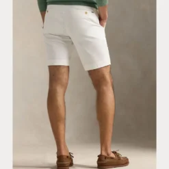 Stretch Slim Fit Chino Shorts Herre Hvit