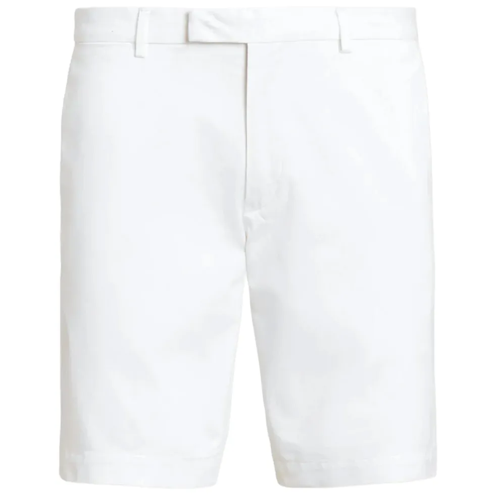 Stretch Slim Fit Chino Shorts Herre Hvit