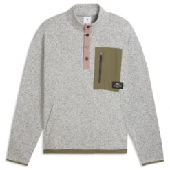 X GGNC Quarter Zip Genser Herre Hvit
